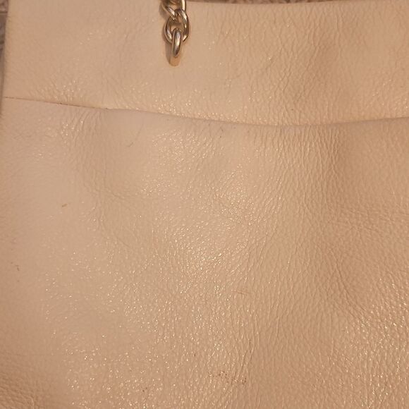 Kate Spade Pebbled Leather Shoulder Bag Cream Chain Strap - Picture 10 of 12